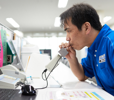 丸山運送ドライバーインタビュー:呼気チェック