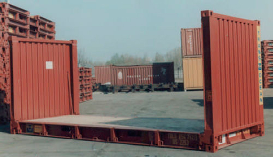 20ft flat rack container